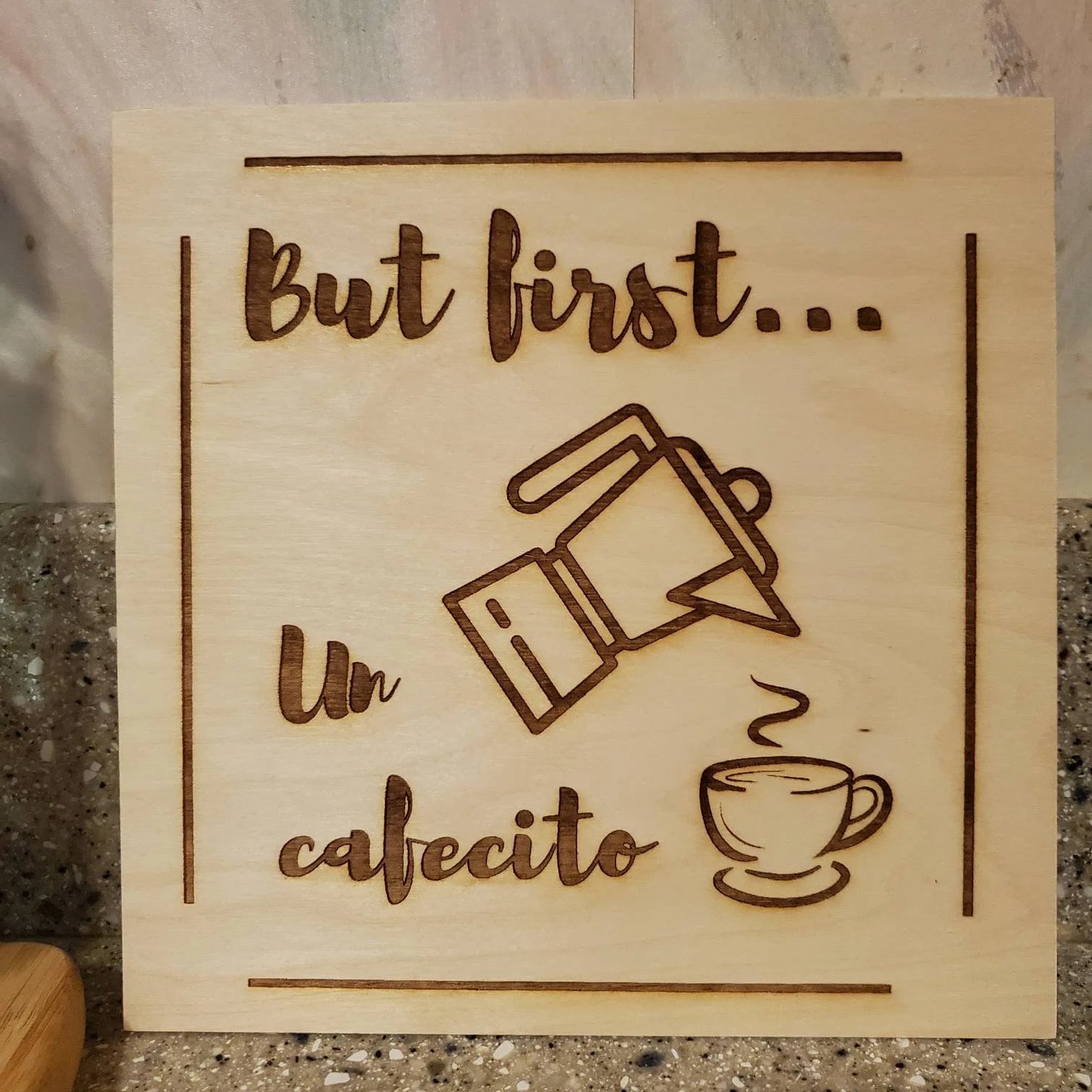 But First un Cafecito, Cooking Art, Kitchen, Fun, Rustic, Farmhouse, coffee